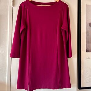 J.Jill  Berry Ponte Sheath Tunic 3/4 Sleeve Size Medium